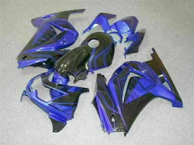 Noir Bleu Carénages Moto EX250 2008-2012