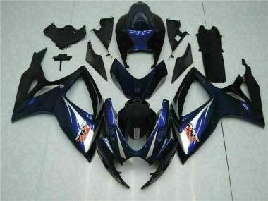 Noir Bleu Carrosserie Moto GSXR 600 / 750 K6 2006-2007
