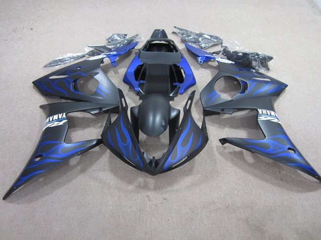 Noir Bleu Flamme Carénage Moto R6 2003-2005 Noir Bleu Flamme Carénage Moto R6 2003-2005
