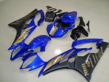 Noir Bleu avec Or Décalque Carénage Moto R6 2006-2007