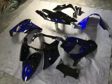 Noir Brillant Bleu Flamme Carénage Moto ZX9R 2000-2001