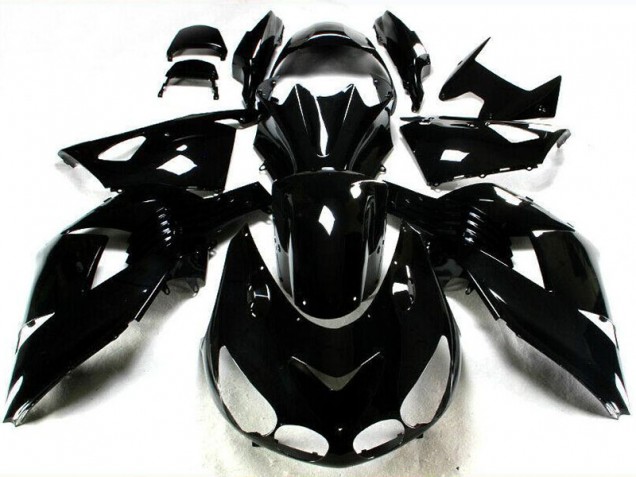 Noir Brillant Carénage Moto ZX14R ZZR 1400 2006-2011