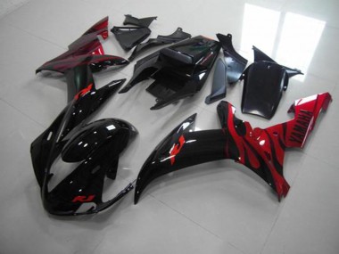 Noir Flamme Carénage Moto R1 2002-2003