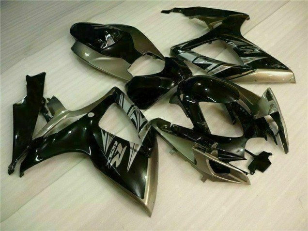 Noir Gris Carénages Moto GSXR 600 / 750 K6 2006-2007