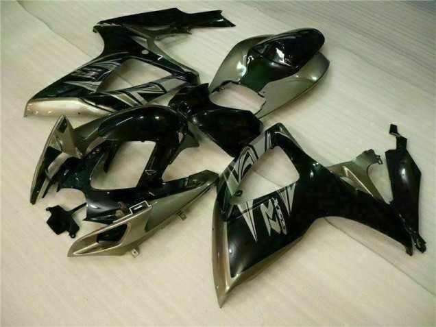 Noir Gris Carénages Moto GSXR 600 / 750 K6 2006-2007