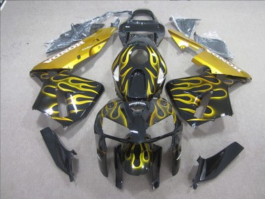 Noir Jaune Flamme Carénage Moto CBR 600 RR 2005-2006