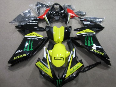 Noir Jaune Motul Leovince Carénage Moto R1 2007-2008