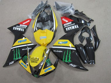 Noir Jaune Motul Monster Carénage Moto R1 2009-2011