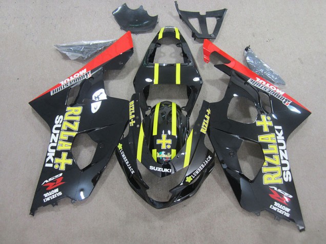 Noir Jaune Rizla Carénage Moto GSXR 750 K4 2004-2005
