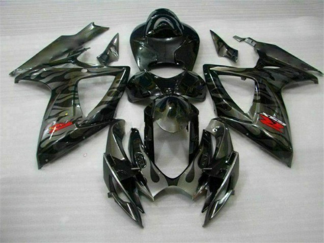 Noir Kit Carénages Motos Complet GSXR 600 / 750 K6 2006-2007