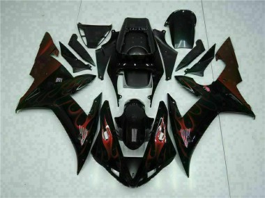 Noir Kit Carénages Motos Complet R1 2002-2003