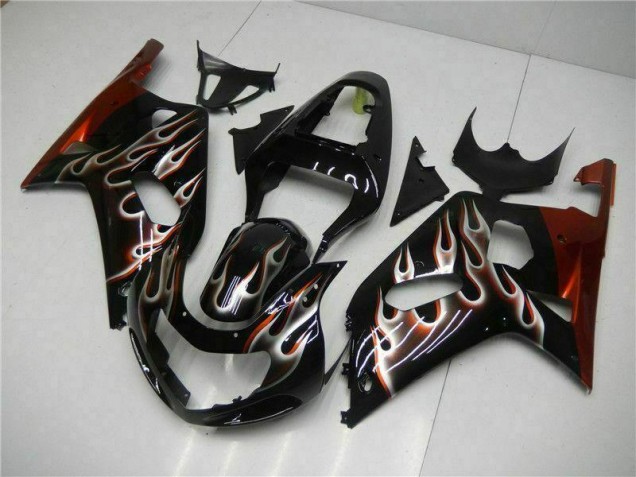 Noir Kit Carénages Motos & Plastique GSXR 600 / 750 K1 K2 K3 2001-2003