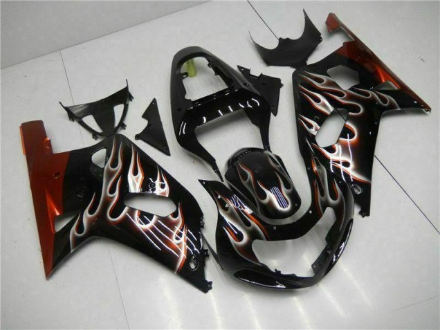 Noir Kit Carénages Motos & Plastique GSXR 600 / 750 K1 K2 K3 2001-2003