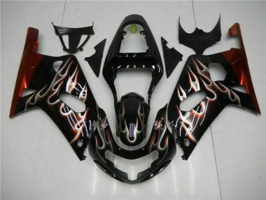 Noir Kit Carénages Motos & Plastique GSXR 600 / 750 K1 K2 K3 2001-2003