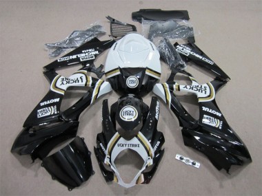 Noir Lucky Strike Blanc Motul Carénage Moto GSXR 1000 K7 2007-2008