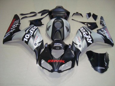 Noir Mat Argent Repsol Carénages Moto CBR 1000 RR 2006-2007