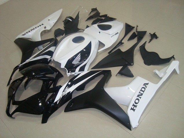 Noir Mat Blanc Carénage Moto CBR 600 RR 2007-2008 Noir Mat Blanc Carénage Moto CBR 600 RR 2007-2008