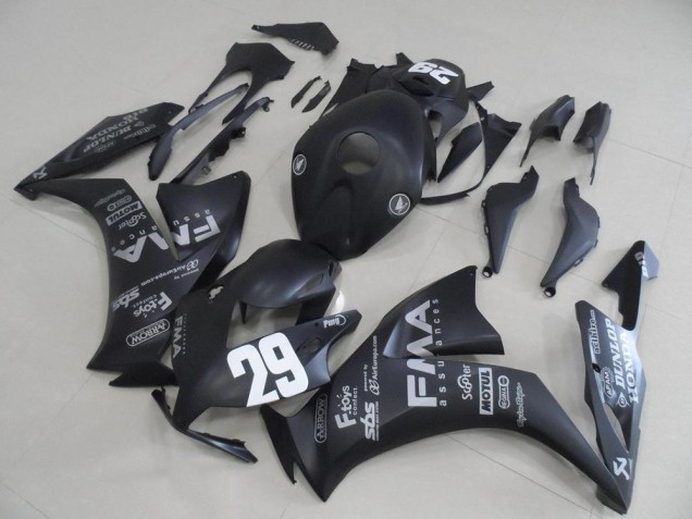 Noir Mat Gris Décalque 29 Carénage Moto CBR 1000 RR 2012-2016 Noir Mat Gris Décalque 29 Carénage Moto CBR 1000 RR 2012-2016