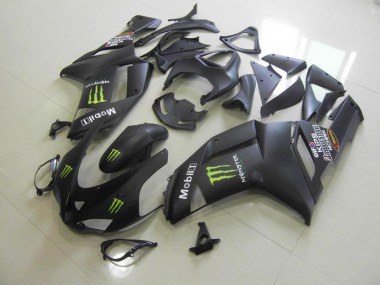 Noir Mat Monster Carénage Moto ZX6R 2007-2008
