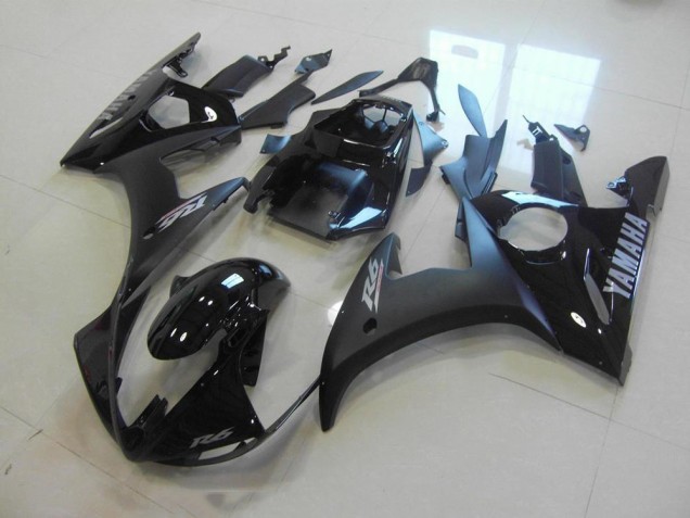 Noir Mat Noir Brillant Carénage Moto R6 2003-2005 Noir Mat Noir Brillant Carénage Moto R6 2003-2005
