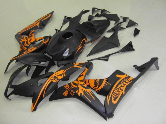 Noir Mat Orange Décalque Carénage Moto CBR 600 RR 2007-2008