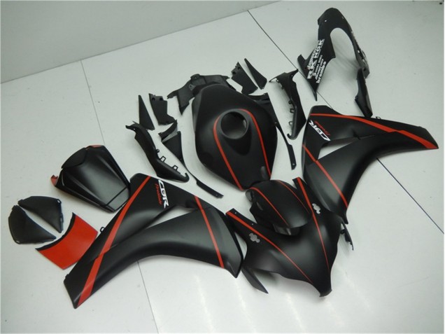 Noir Mat Rouge Carénage Moto CBR 1000 RR 2008-2011 Noir Mat Rouge Carénage Moto CBR 1000 RR 2008-2011