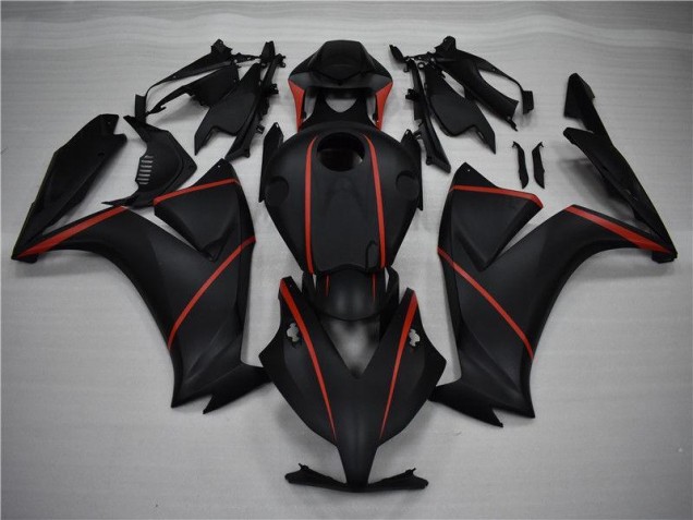 Noir Mat Rouge Carénage Moto CBR 1000 RR 2012-2016 Noir Mat Rouge Carénage Moto CBR 1000 RR 2012-2016