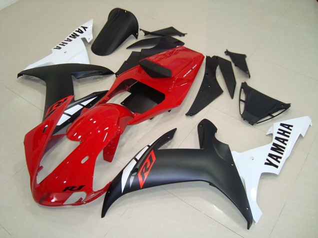 Noir Mat Rouge Carénage Moto R1 2002-2003 Noir Mat Rouge Carénage Moto R1 2002-2003