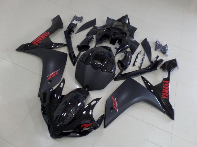 Noir Mat Rouge Carénage Moto R1 2007-2008 Noir Mat Rouge Carénage Moto R1 2007-2008