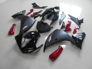 Noir Mat Rouge Carénage Moto R1 2009-2011