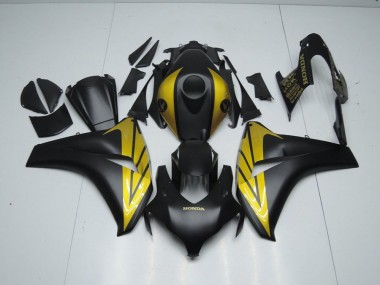 Noir Mat et Or Carénage Moto CBR 1000 RR 2008-2011