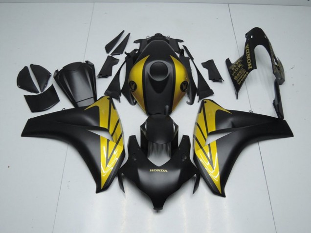 Noir Mat et Or Carénage Moto CBR 1000 RR 2008-2011 Noir Mat et Or Carénage Moto CBR 1000 RR 2008-2011