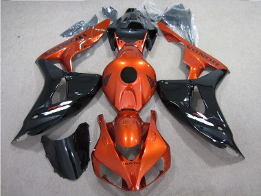 Noir Orange Carénage Moto CBR 1000 RR 2006-2007