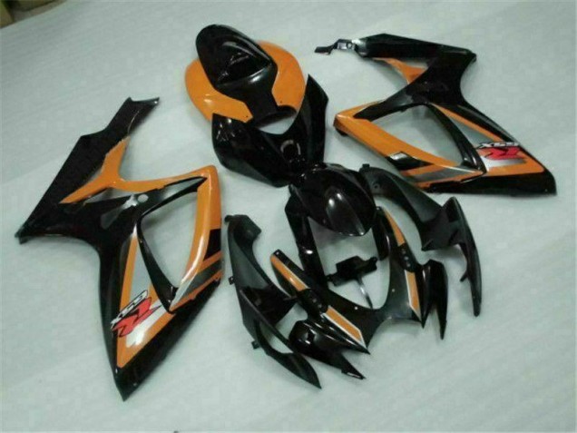 Noir Orange Carénage Moto GSXR 600 / 750 K6 2006-2007