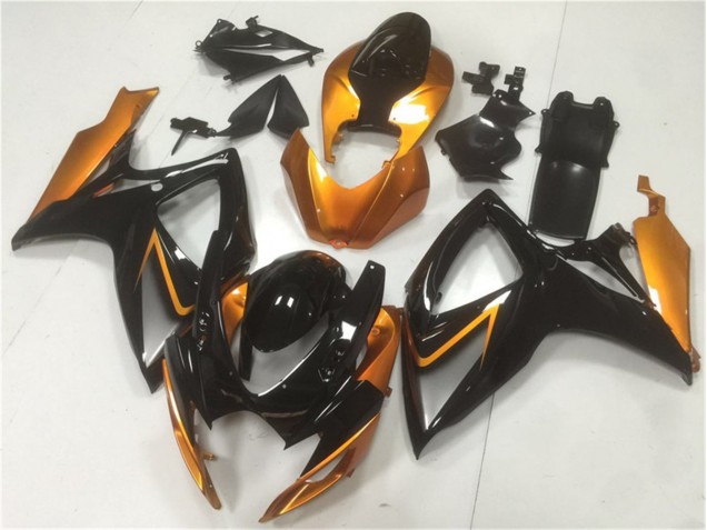 Noir Orange Carénages Moto GSXR 600 / 750 K6 2006-2007 Noir Orange Carénages Moto GSXR 600 / 750 K6 2006-2007