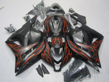 Noir Orange Flamme Carénage Moto CBR 600 RR 2009-2012