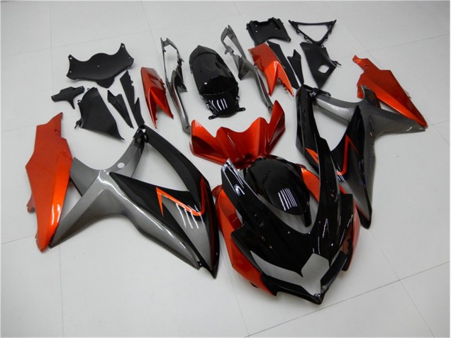 Noir Orange Gris Carénage Moto GSXR 600 / 750 K8 2008-2010 Noir Orange Gris Carénage Moto GSXR 600 / 750 K8 2008-2010
