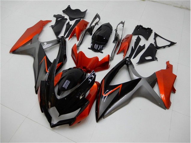 Noir Orange Gris Carénage Moto GSXR 600 / 750 K8 2008-2010 Noir Orange Gris Carénage Moto GSXR 600 / 750 K8 2008-2010