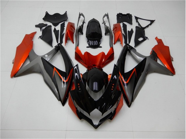 Noir Orange Gris Carénage Moto GSXR 600 / 750 K8 2008-2010 Noir Orange Gris Carénage Moto GSXR 600 / 750 K8 2008-2010