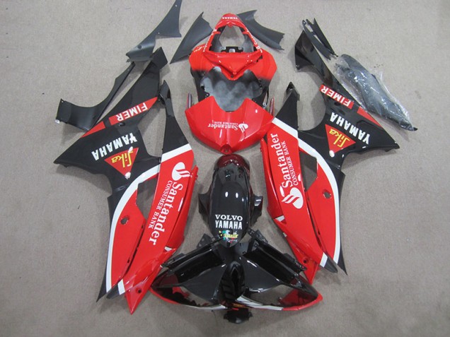 Noir Rouge Blanc Santander Carénage Moto R6 2008-2016