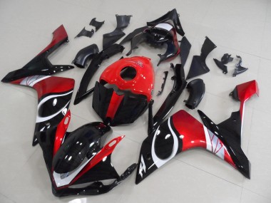 Noir Rouge Brillant Carénage Moto R1 2007-2008