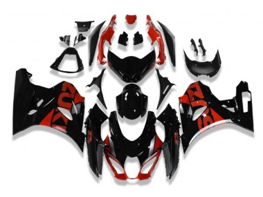 Noir Rouge Carénage Moto GSXR 1000 2017-2023