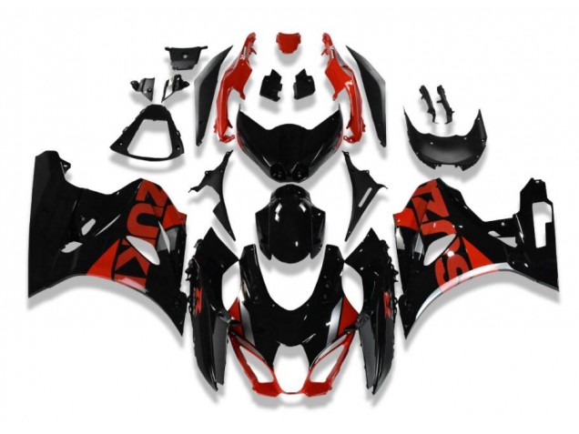 Noir Rouge Carénage Moto GSXR 1000 2017-2023 Noir Rouge Carénage Moto GSXR 1000 2017-2023