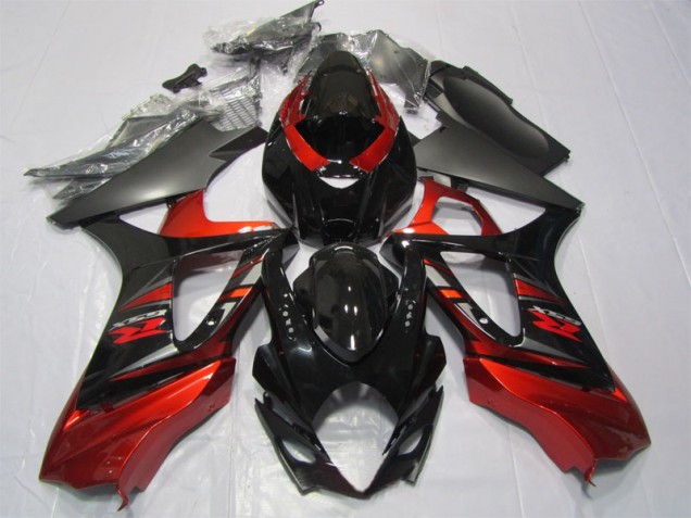 Noir Rouge Carénage Moto GSXR 1000 K7 2007-2008