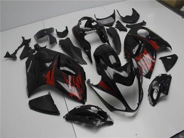 Noir Rouge Carénage Moto GSXR 1300 Hayabusa 2008-2019
