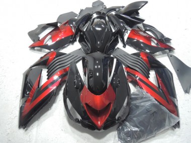 Noir Rouge Carénage Moto ZX14R ZZR 1400 2006-2011
