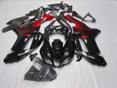 Noir Rouge Carénage Moto ZX6R 2007-2008