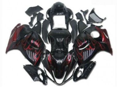 Noir Rouge Carénages Moto & Carrosserie GSXR 1300 Hayabusa 2008-2019