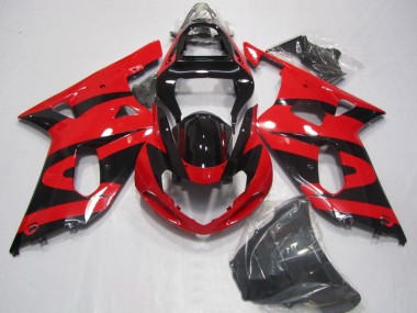 Noir Rouge Carénages Moto GSXR 750 K1 K2 K3 2001-2003