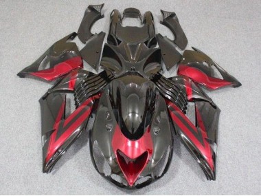 Noir Rouge Carénages Moto ZX14R ZZR 1400 2006-2011